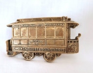Vintage Solid Brass Belt Buckle Union Pass 65 Railway Train | Etsy