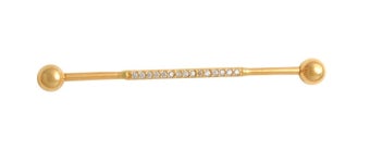 14kt Solid Gold Long Industrial Barbell Solid Gold - Etsy 14kt Solid Gold  Long Industrial Barbell  Solid Gold  - Etsy