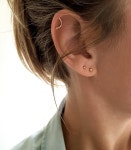 14 K Solid Gold Cartilage Piercing, Real Gold Helix Earring, Cartilage Tragus Helix Small Tiny, Unusual Cartilage Earring - Etsy