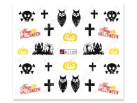Decals, Halloween Nail Art, Nail Stickers, Water Nail Decals, Water Decals, Owls, Skull & Crossbones, Pumpkins, Cross A1109 - Etsy