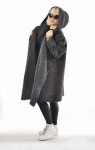 Etsy Gray wool coat/Woman oversize jacket/Wool maxi coat/Handmade coat/Wool hooded jacket/Long coat/ wool hooded casual coat/A1352