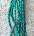 Natural Round Turquoise Beads- Not Treated or Dyed FULL 16 strand of 3.1mm beads, turquoise accent beads, about (142) beads- G1024