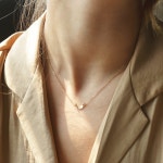 LUNA Necklace Tiny Crescent Moon Necklace Dainty Moon Necklace, Crescent Moon Pendant, Simple Moon Necklace, Whimsical Necklace... 