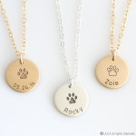 Personalized Dog Necklace Pet Memorial Pet Remembrance Dog Mom Paw Print Necklace Cat Necklace Pet Necklace Dog Lover Jewelry - Etsy