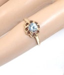 10K Gold Genuine Aquamarine Ring Size 6 1/4 G1133 | Etsy