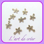 20 Charms Bronze 14 X 11 Mm Flower Charms - Etsy