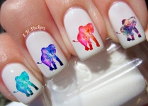 36 Galaxy Elephants Nail Decal A1273 - Etsy 36 Galaxy Elephants Nail Decal  A1273 - Etsy