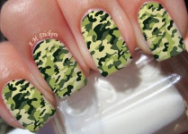 Green Camo Nail Decals - A1069 - Etsy