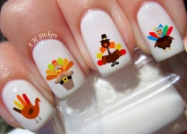 38 Turkey Thanksgiving Nail Decals A1262 - Etsy
