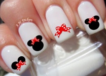 Minnie Mouse Red Bow Nail Decals A1223 - Etsy Minnie Mouse Red Bow Nail Decals  A1223 - Etsy