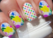 Raining Blot and Polka Dot Nail Decals A1017 - Etsy