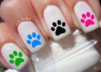 74 Paw Print Nail Decal A1276 - Etsy