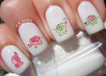 Cute Baby Elephant Nail Decals A1075 - Etsy