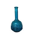 Vintage Glass Vase Blue Art Glass Flower Display - Etsy