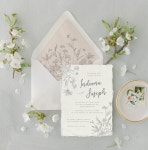 5x7 Printed Invitation Card Small Wild Floral Design A0523 - Etsy
