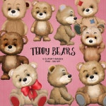 Teddy Bears Clipart Collection - Etsy Teddy Bears  Clipart Collection - Etsy