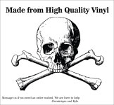 Skull and Cross Bones -multiple Sizes- Decal- Laptop Sticker - Outdoor Vinyl - Car Decal - Etsy