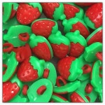 16 32 or 64 Strawberry Buttons Plastic Strawberry Buttons - Etsy