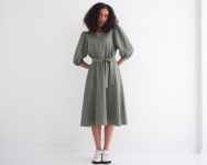 Linen Dress Linen Dresses With Puffy Sleeves and Front - Etsy