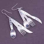 Vintage 300004 Sterling silver handmade spoon earrings | Etsy Vintage (300004) Sterling silver handmade spoon earrings, solid 925... 