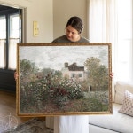 Vintage Oil Painting | Claude Monet French Cottage Wall Art | Framed Floral Canvas | N131 - Etsy