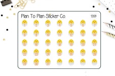 1359easter Chick Date Covers Planner Stickers. - Etsy