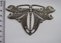 180012 Dragonfly Art Nouveau Antic Silver Galvanic Plating-jump Ring on the Back Side - Etsy