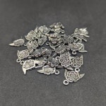 Rose Charms Pewter Rose Charms - Etsy