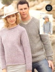 Easy Family Chunky Sweaters Round / V Neck With Ribbed or... 24 46 Chunky Bulky 12 Ply Knitting Pattern PDF Instant Download - Etsy
