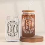 Iced COFFEE Glass Tumbler Gift for Women, Etched Coffee Cup Birthday Gift for Her, Beer Can, Iced Coffee Cup Coffee Bar Glassware... 