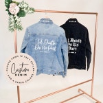 Til Death Do Us Part Denim Jackets Embroidered Jean Jacket - Etsy