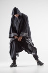 Poncho Cape , Kimono Coat Urban Hooded Jacket Man Hoodie Coat Maxi Hooded Coat Oversized Black Cardigan Birthday Gift for Men A0061