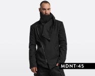 Jacket, High Collar Coat Men, Sci Fi Asymmetrical Winter Coat, Cosplay Techwear Jacket, Futuristic Clothing Mdnt45, A0357 - Etsy