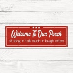 Welcome to Our Porch Metal Sign - Etsy