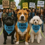 Pet Bandana, I Bite N*zis, Anti Trump, Anti Musk, Dog Scarf... Political Statement, Pet Accessories, 4 Sizes, Pet Protest - Etsy