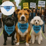 Pet Bandana, I Bite N*zis, Anti Trump, Anti Musk, Dog Scarf... Political Statement, Pet Accessories, 4 Sizes, Pet Protest - Etsy