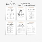 Baby Shower Game Bundle, Baby Shower Games, Games Bundle, Customize Baby Shower Games, Edit With TEMPLETT, WLP-SIL 5334 - Etsy