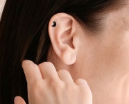 Piercing Cartilage Tragus Moon in Golden Stainless Steel and - Etsy