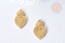 Heart Pendant 304 Stainless Steel Gold 30mm, Love Pendant Creation Jewelry, the Unit G7977 - Etsy