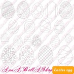 Easter egg Digital Stamps vector art vector grafics | Etsy