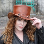 Light Brown Leather Tophat W/chains & Rings H2209RCN - Etsy