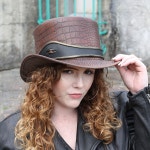 Brown Leather Alligator Eye Tophat H2206EYEN - Etsy
