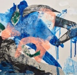 Abstract Work on Paper. Acrylic and Ink on Paper 10 X 10 - Etsy