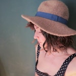 Vintage Fedora felted sand bright blue ribbon boiled wool soft | Etsy