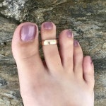 14K Gold Filled Toe Ring  Cigar Band Cuff  Gold Midi Ring  | Etsy