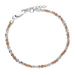 Daisy Chain Anklet Two Tone Rose Gold and Silver Adjustable - Etsy