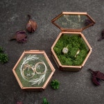 Personalized Ring Box for Wedding Ceremony Hexagon Glass Ring - Etsy