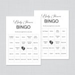 Gender Neutral Baby Shower Games, Printable Baby Bingo Cards, Minimalist, White Baby Bingo Printable, S071 (Download Now) - Etsy