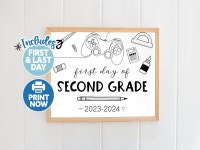 1st Day of Second Grade Printable First Day of School Sign 2nd Grade Boys Video Games 1st Day of School 2nd Grade Printable Sign... 