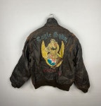 Vintage 80s Avirex Eagle Sqnd 1980s Avirex Squadron A-2 Military Leather Worn Distressed Jacket Size S - Etsy